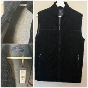 Vineyard Vines Men's Black Nantucket Sherpa Vest